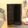 Luxury custom high end cardboard flip top wine gift paper box